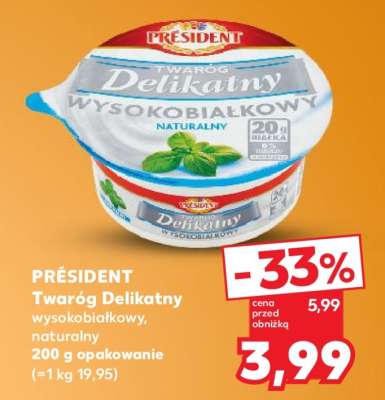 PRÉSIDENT Twaróg Delikatny