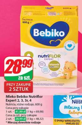 Mleko Bebiko Nutriflor Expert 2, 3, 3r, 4