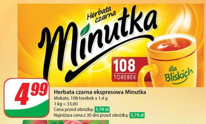 Herbata czarna ekspresowa Minutka**