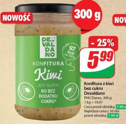 Konfitura z kiwi bez cukru Devaldano