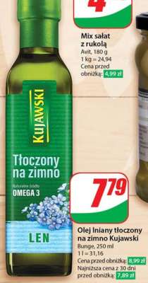 Olej lniany tłoczony na zimno Kujawski