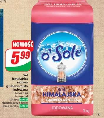 Sól himalajska różowa gruboziarnista jodowana