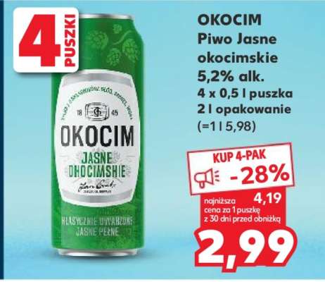 OKOCIM Piwo Jasne okocimskie 5,2% alk.