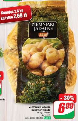 Ziemniaki jadalne pakowane myte