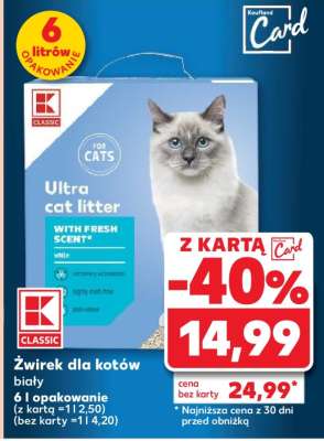 Żwirek dla kotów biały
