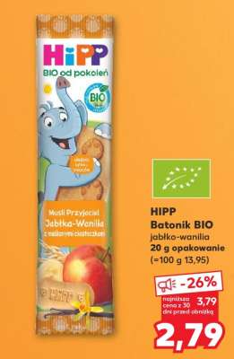 HIPP Batonik BIO jabłko-wanilia 20 g opakowanie