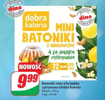 Batoniki mini a’la babka cytrynowa Dobra Kaloria