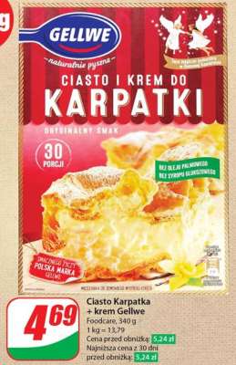 Ciasto karpatka + krem Gellwe