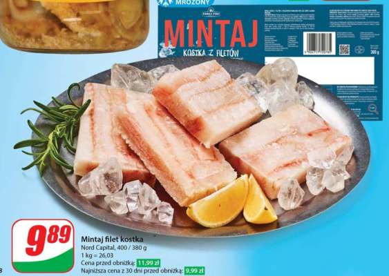 Mintaj filet kostka