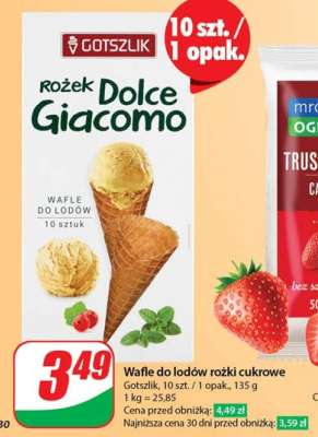 Wafle do lodów rożki cukrowe
