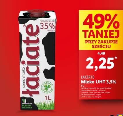 ŁACIATE Mleko UHT 3,5% 1L