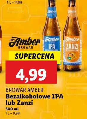 Browar Amber Bezalkoholowe IPA lub Zanzi