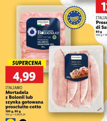 ITALIAMO Mortadela z Bolonii lub szynka gotowana prosciutto cotto