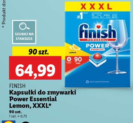 Finish Kapsułki do zmywarki Power Essential Lemon, XXXL