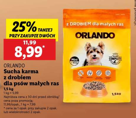ORLANDO Sucha karma z drobiem dla psów małych ras