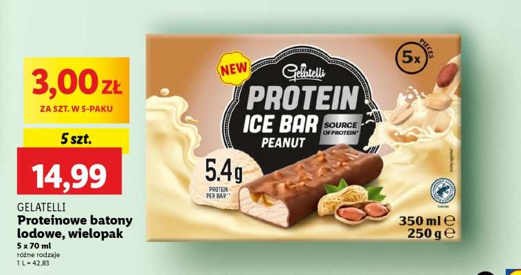 Gelatelli Proteinowe batony lodowe, wielopak