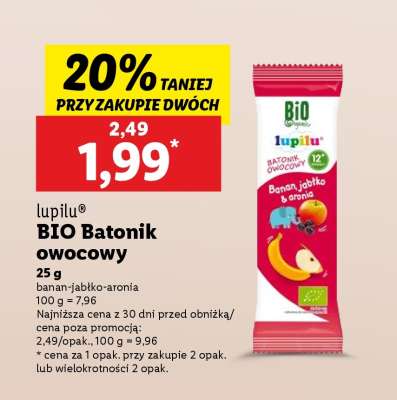 LUPILU BIO Batonik owocowy