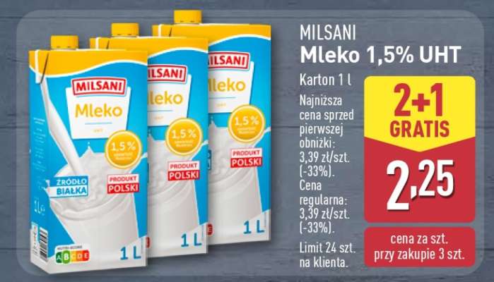 MILSANI Mleko 1,5% UHT