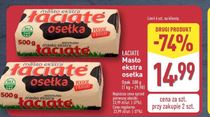 ŁACIATE Masło ekstra osetka