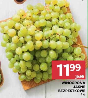 Winogrona jasne bezpestkowe