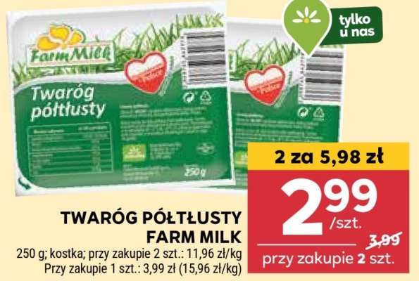 Twaróg półtłusty Farm Milk