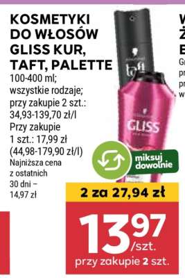 Kosmetyki do włosów Gliss Kur, Taft, Palette