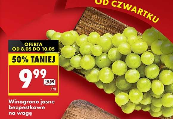 Winogrono jasne bezpestkowe na wagę
