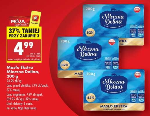 Masło Ekstra Mleczna Dolina 200 g