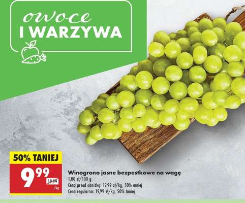Winogrono jasne bezpestkowe na wagę