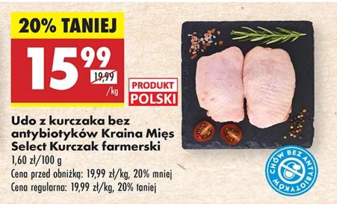 Udo z kurczaka bez antybiotyków Kraina Mięs Select Kurczak farmerski