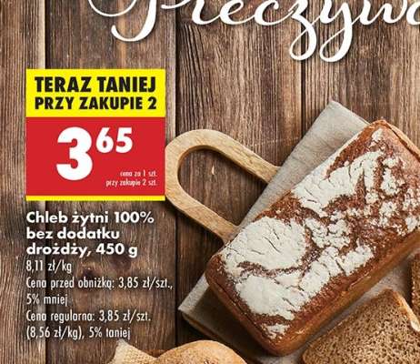 Chleb żytni 100 % bez dodatku drożdży 450 g
