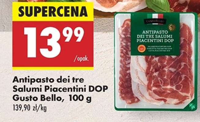 Antipasto dei tre salumi piacentini DOP Gusto Bello 100 g