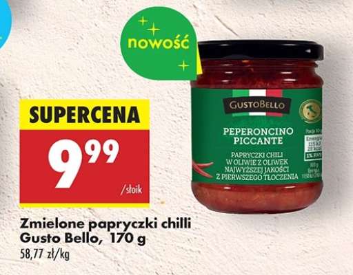 Zmielone papryczki chilli Gusto Bello, 170 g