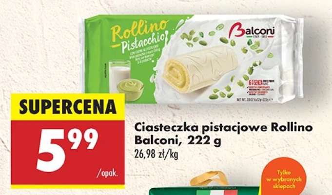 Ciasteczka pistacjowe Rollino Balconi, 222 g