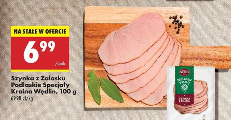 Szynka z Zalasku Podlaskie Specjały Kraina Wędlin, 100 g
