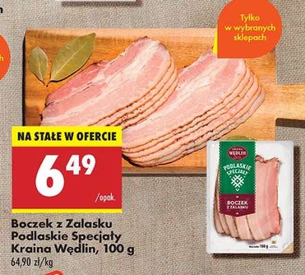 Boczek z Zalasku Podlaskie Specjały Kraina Wędlin, 100 g