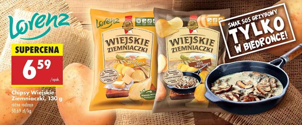 CHIPSY WIEJSKIE ZIEMNIACZKI 130 G