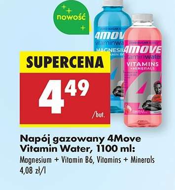 Napój gazowany 4Move Vitamin Water, 1100 ml
