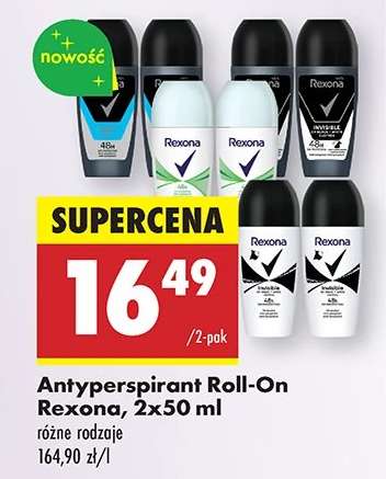 Antyperspirant Roll-On Rexona, 2x50 ml