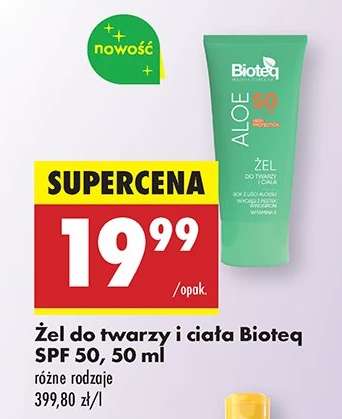 Żel do twarzy i ciała Bioteq SPF 50, 50 ml