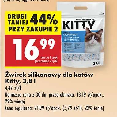 Żwirek silikonowy dla kotów Kitty, 3,8 l