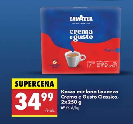 Kawa mielona Lavazza Crema e Gusto Classico, 2×250 g