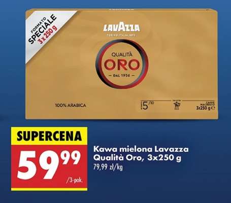 Kawa mielona Lavazza Qualità Oro 3x250 g