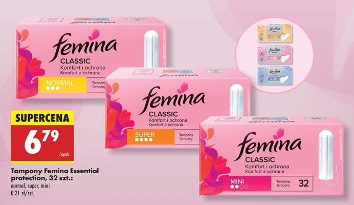 Tampony Femina Essential protection, 32 szt.