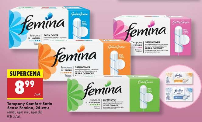 Tampony Comfort Satin Sense Femina, 24 szt.