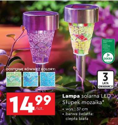 Lampa solarna LED Słupek mozaika