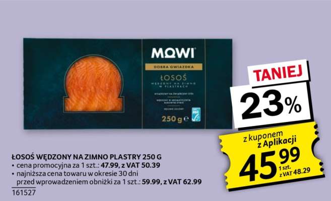 ŁOSOŚ WĘDZONY NA ZIMNO PLASTRY 250 G