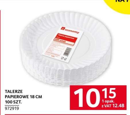 Talerze papierowe 18 cm 100 szt.