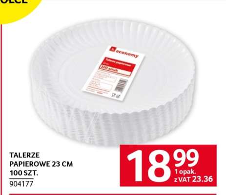 Talerze papierowe 23 cm 100 szt.
