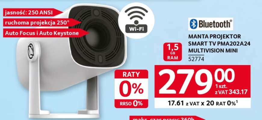 MANTA PROJEKTOR SMART TV PMA202A24 MULTIVISION MINI